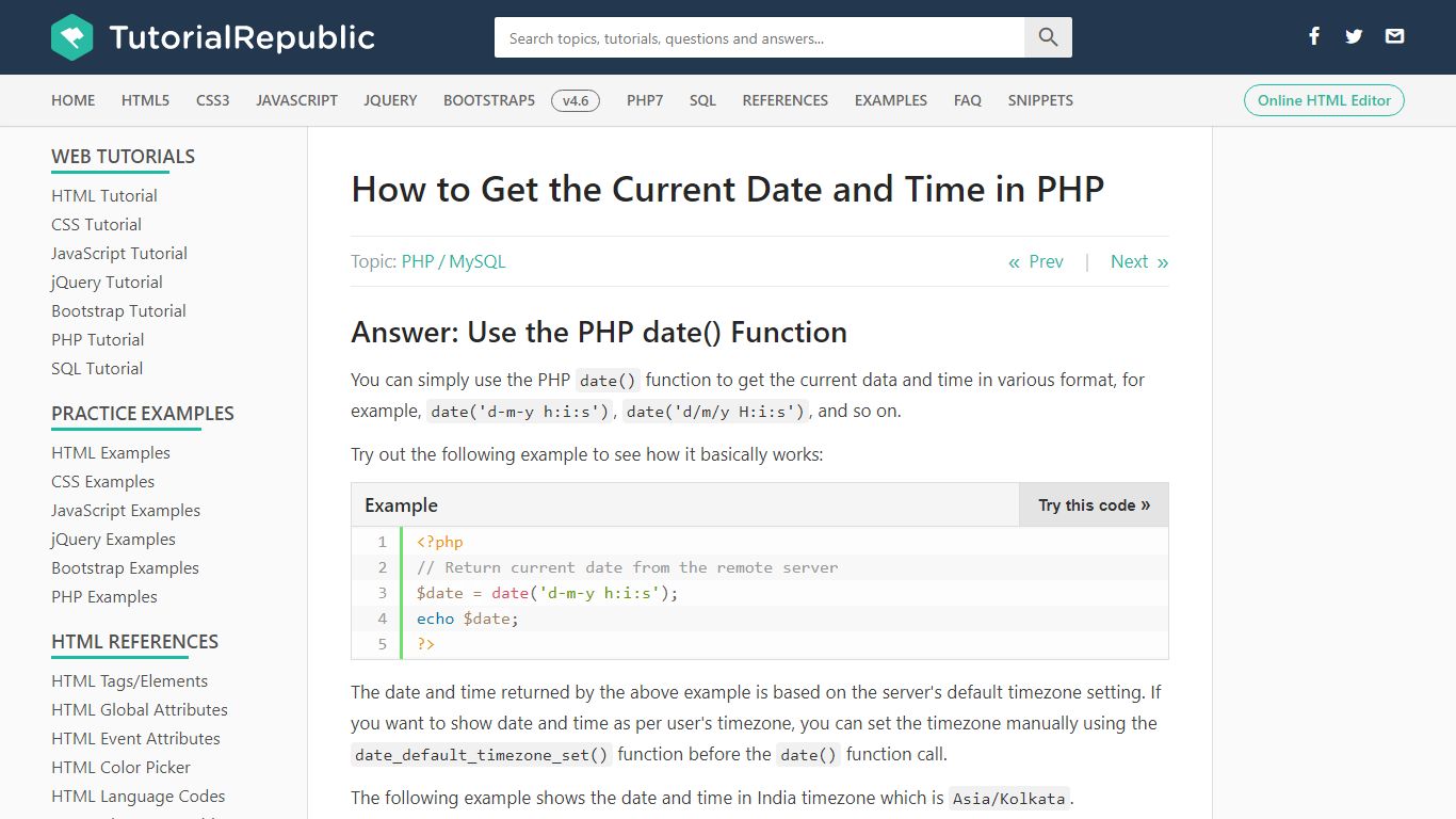 How to Get the Current Date and Time in PHP - Tutorial Republic